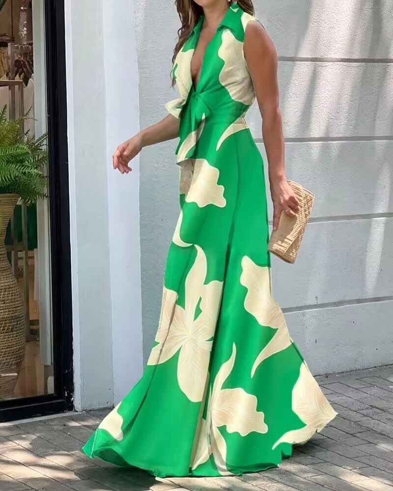 Wickelkleid für Damen, Maxi, Blumenmuster von berg-feldt