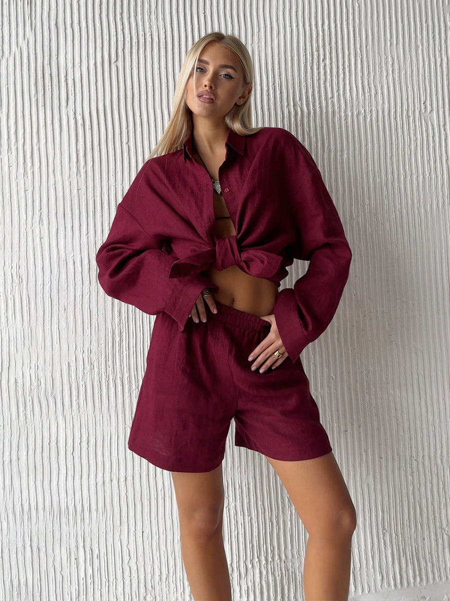 Women's Relaxed Linen Shorts Set berg-feldt