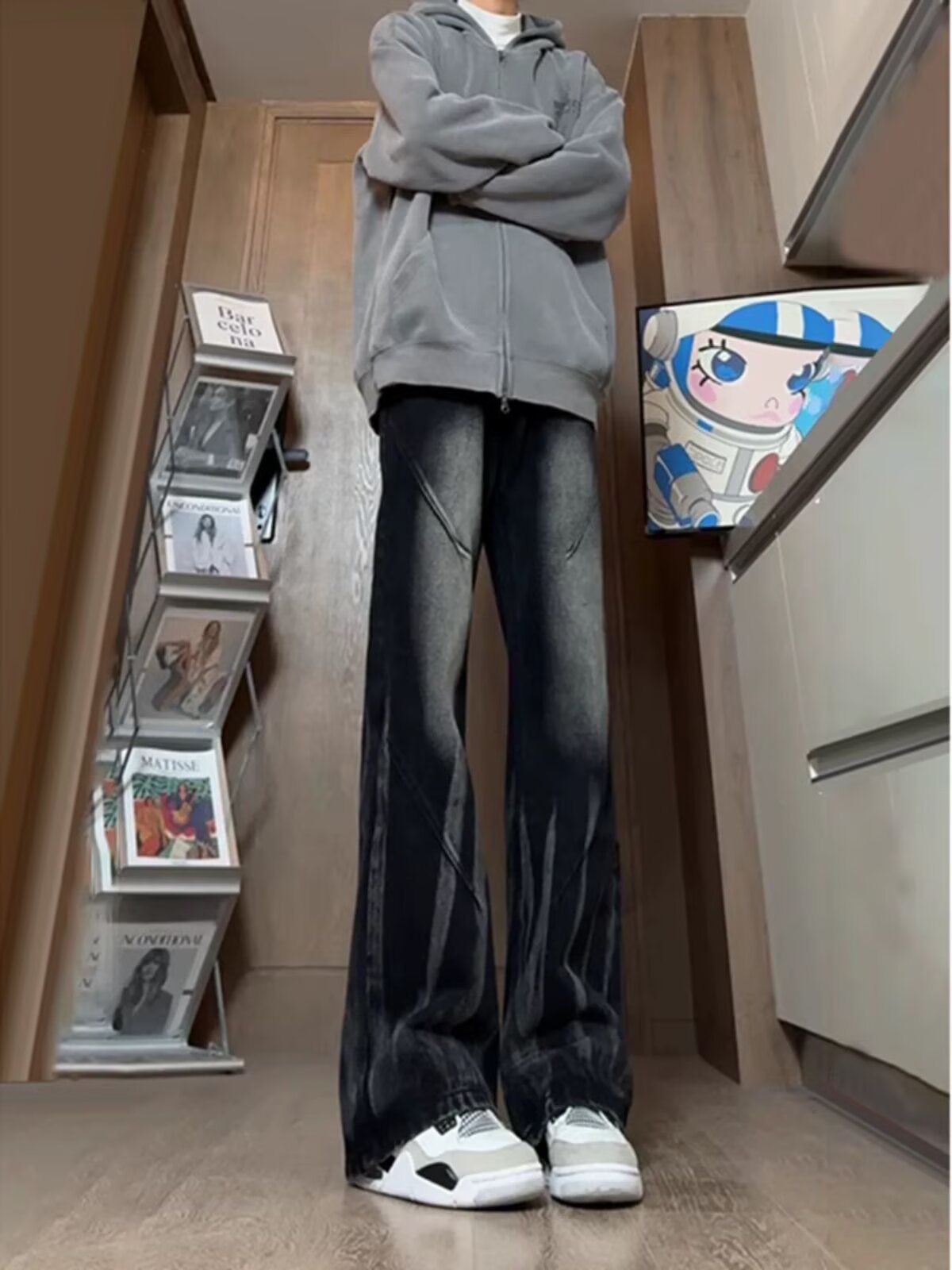 Herren lässige baggy Jeans im used Look Berg-Feldt