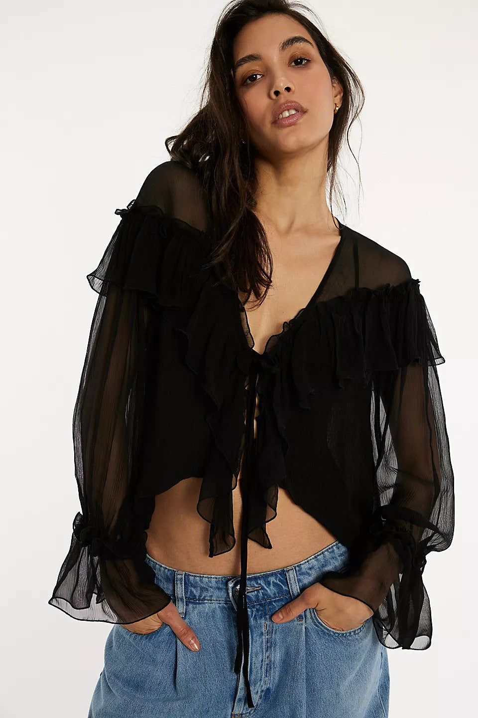 Élégante blouse à nœud pour femme de berg-feldt