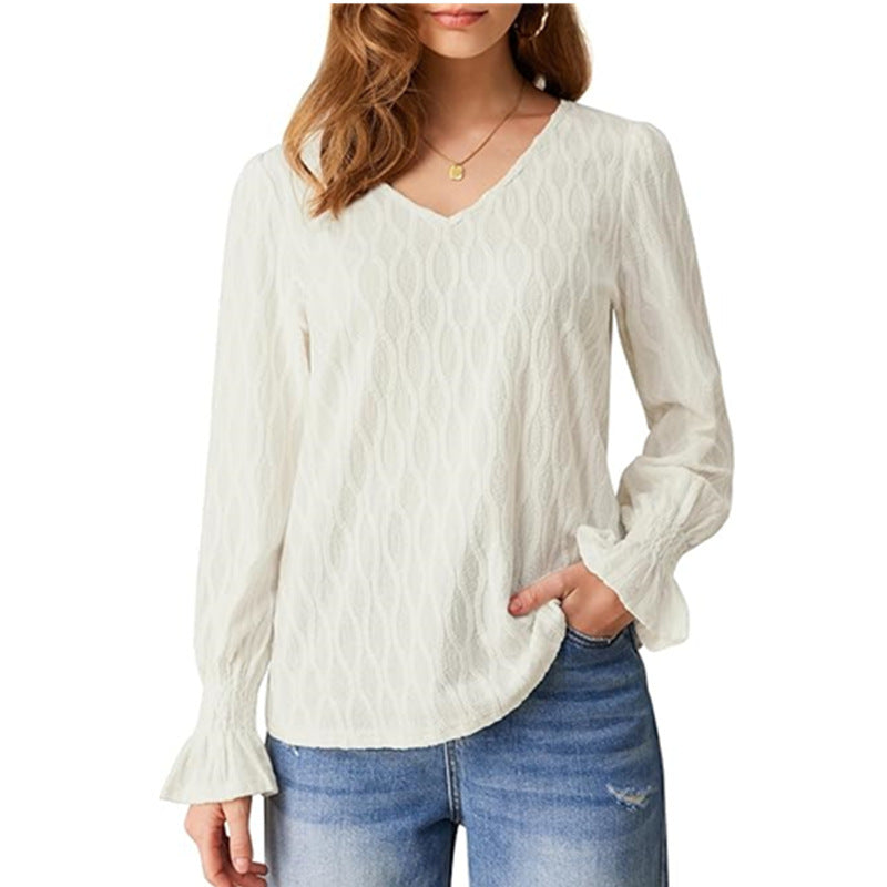 Chemisier unique pour femme avec encolure en V et motif texturé par berg-feldt