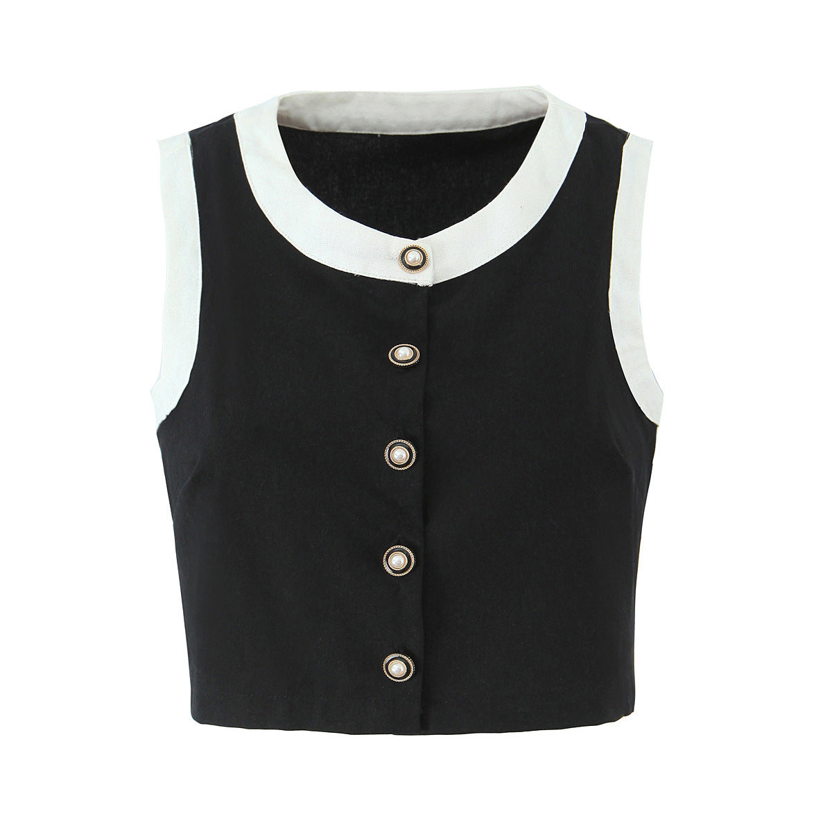 Women's High-Waisted A-Line Mini Skirt with Contrast Waistband