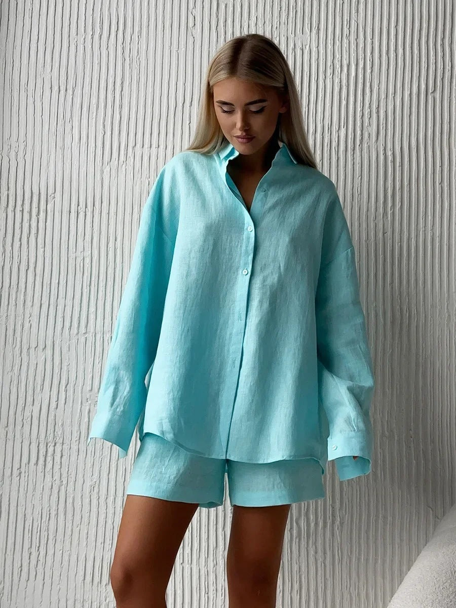 Women's Relaxed Linen Shorts Set berg-feldt