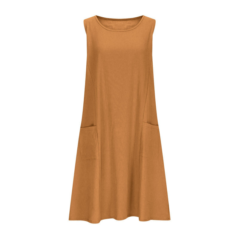 Ärmelloses Damen Freizeitkleid im A-Linie Schnitt mit Taschen von Berg-Feldt