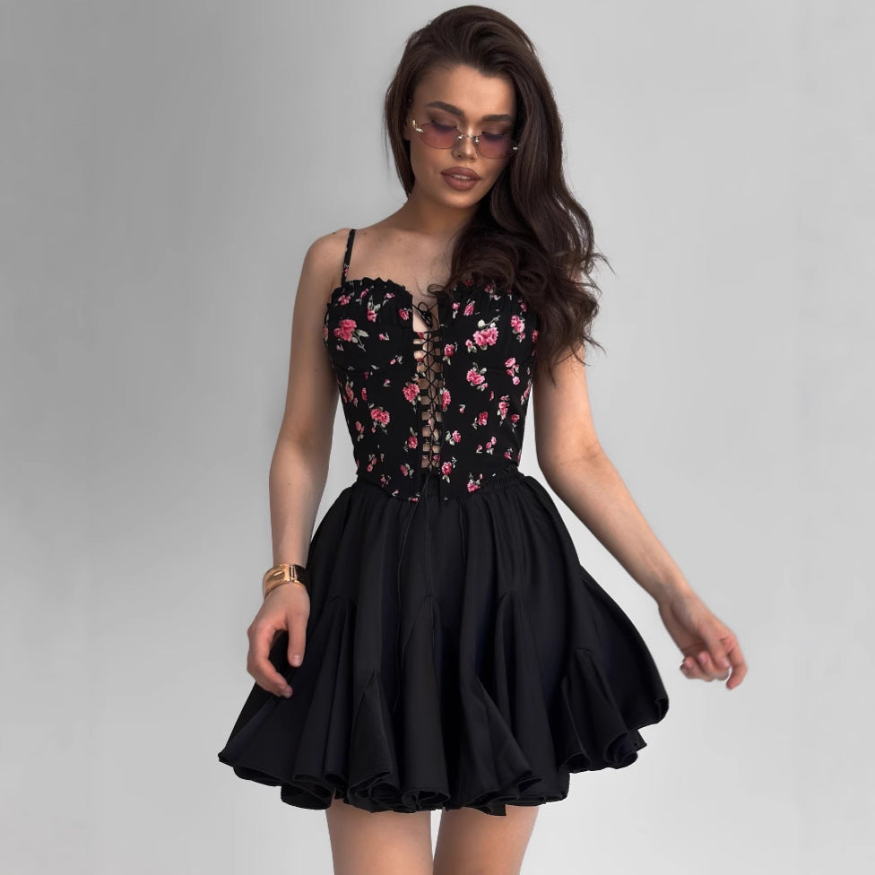 Robe florale à lacets de berg-feldt pour femme