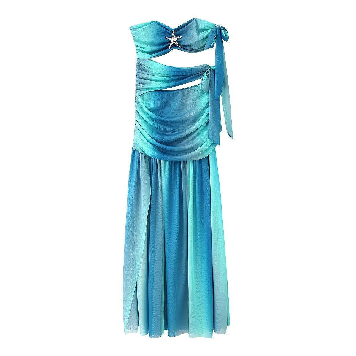 Abendkleid für Damen, A-Linie, drapierter Stil, mit Schleifen-Details von berg-feldt
