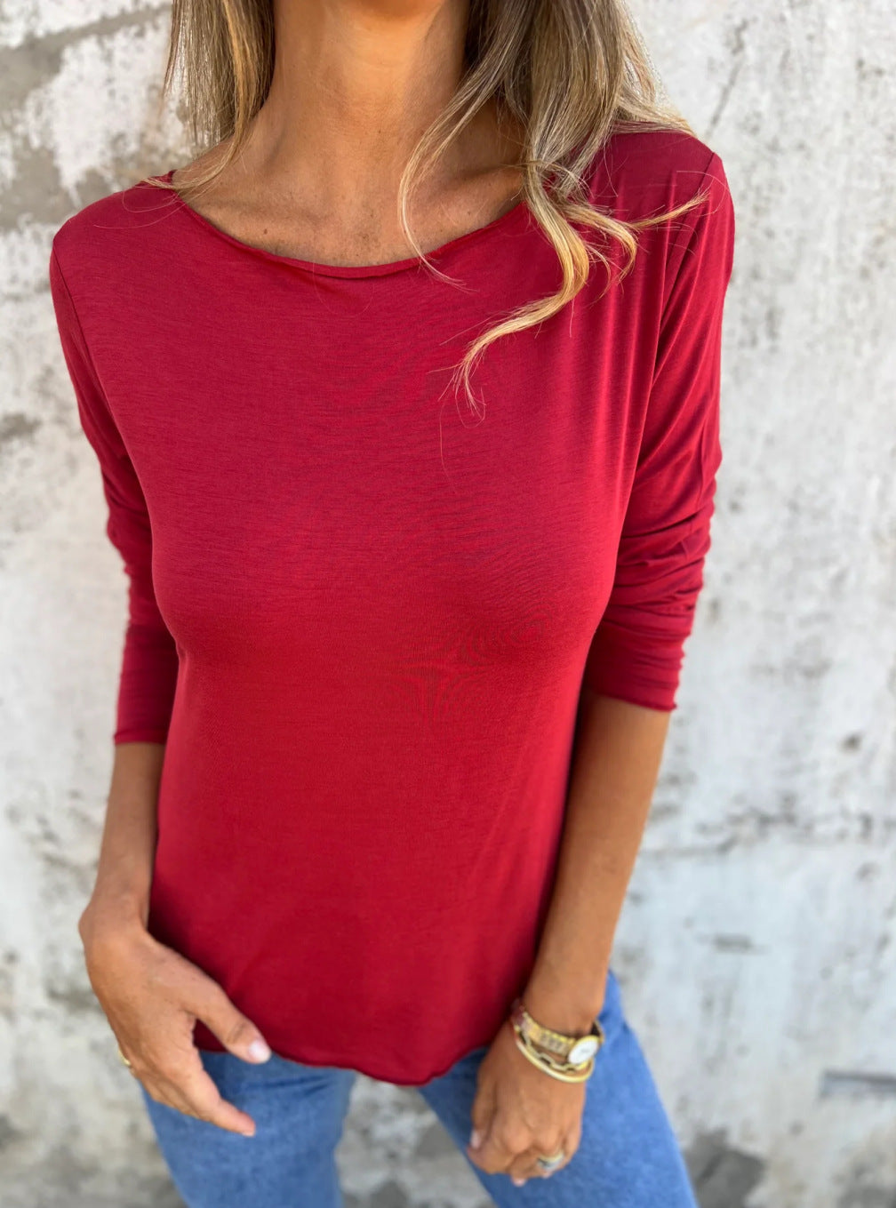 Lässiges Damen-Langarmshirt mit U-Boot-Ausschnitt von berg-feldt