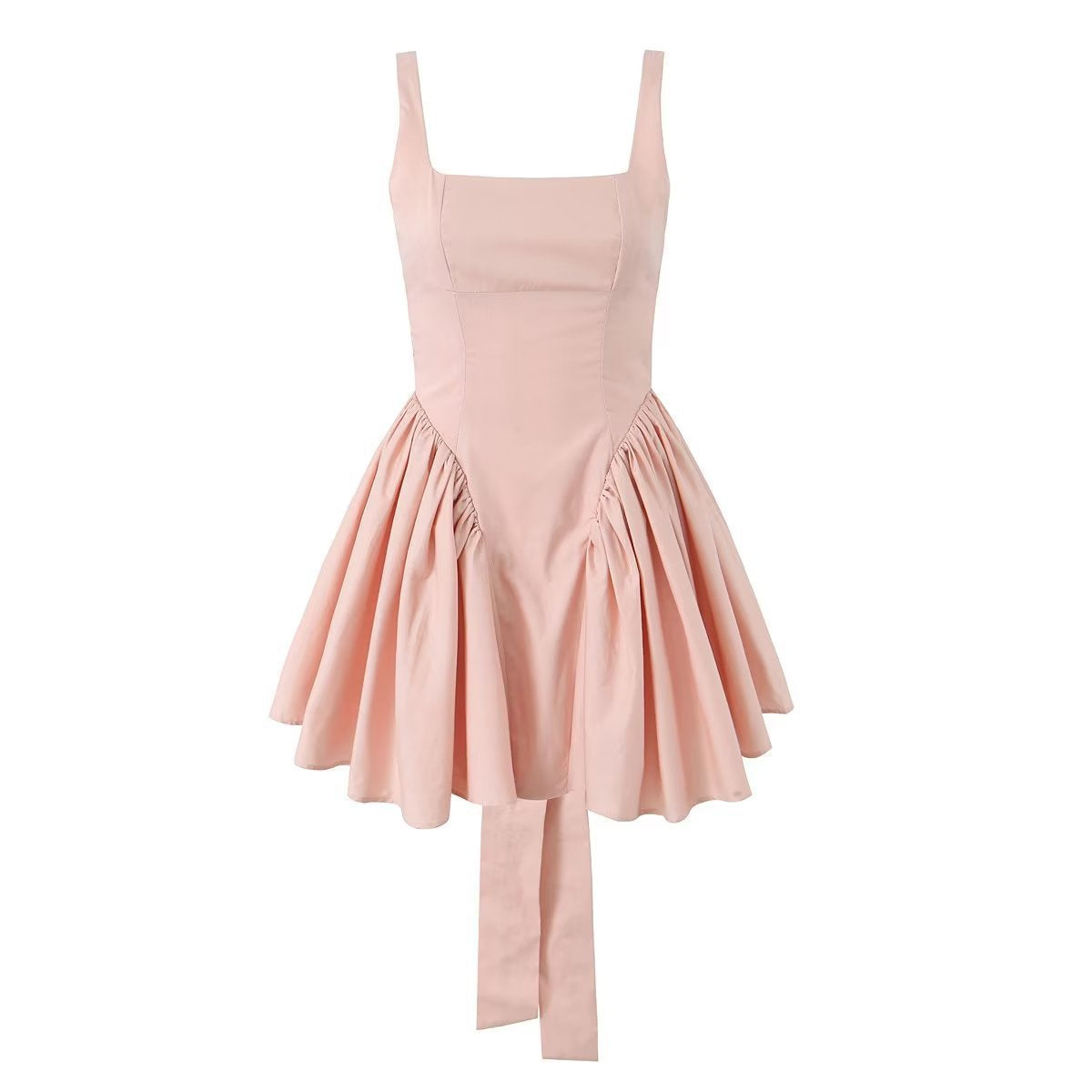 Asymmetrisches Minikleid mit figurbetonter Oberteil und fließendem Rock von berg-feldt