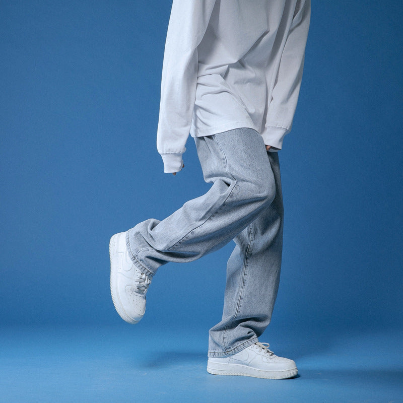 Herren lockere Denim-Jeans im Vintage-Stil mit hoher Taille Berg-Feldt