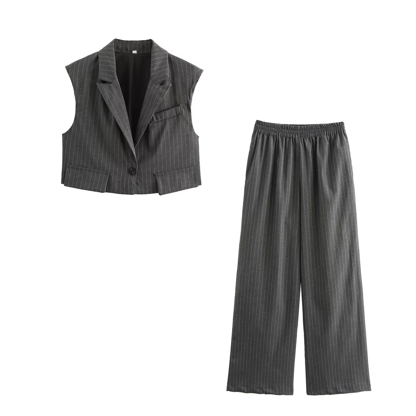 Women's Tailored Pinstripe Blazer Vest berg-feldt