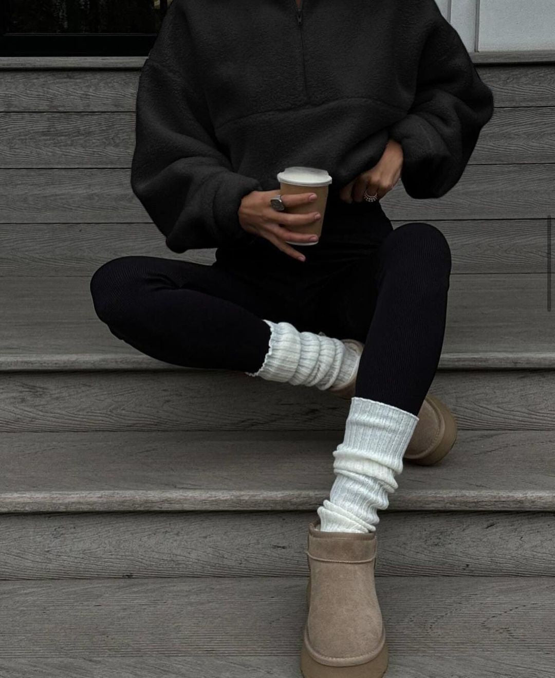 Berg-Feldt | Sherpa Halb Reißverschluss Stehkragen Sweatshirt