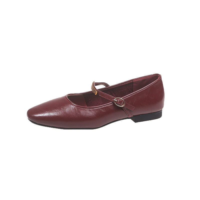 Elegante Damen-Ballerinas mit quadratischer Spitze und verstellbarem Riemchen von berg-feldt