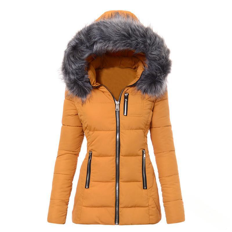 Veste d'hiver femme Berg-Feldt avec col en fausse fourrure amovible