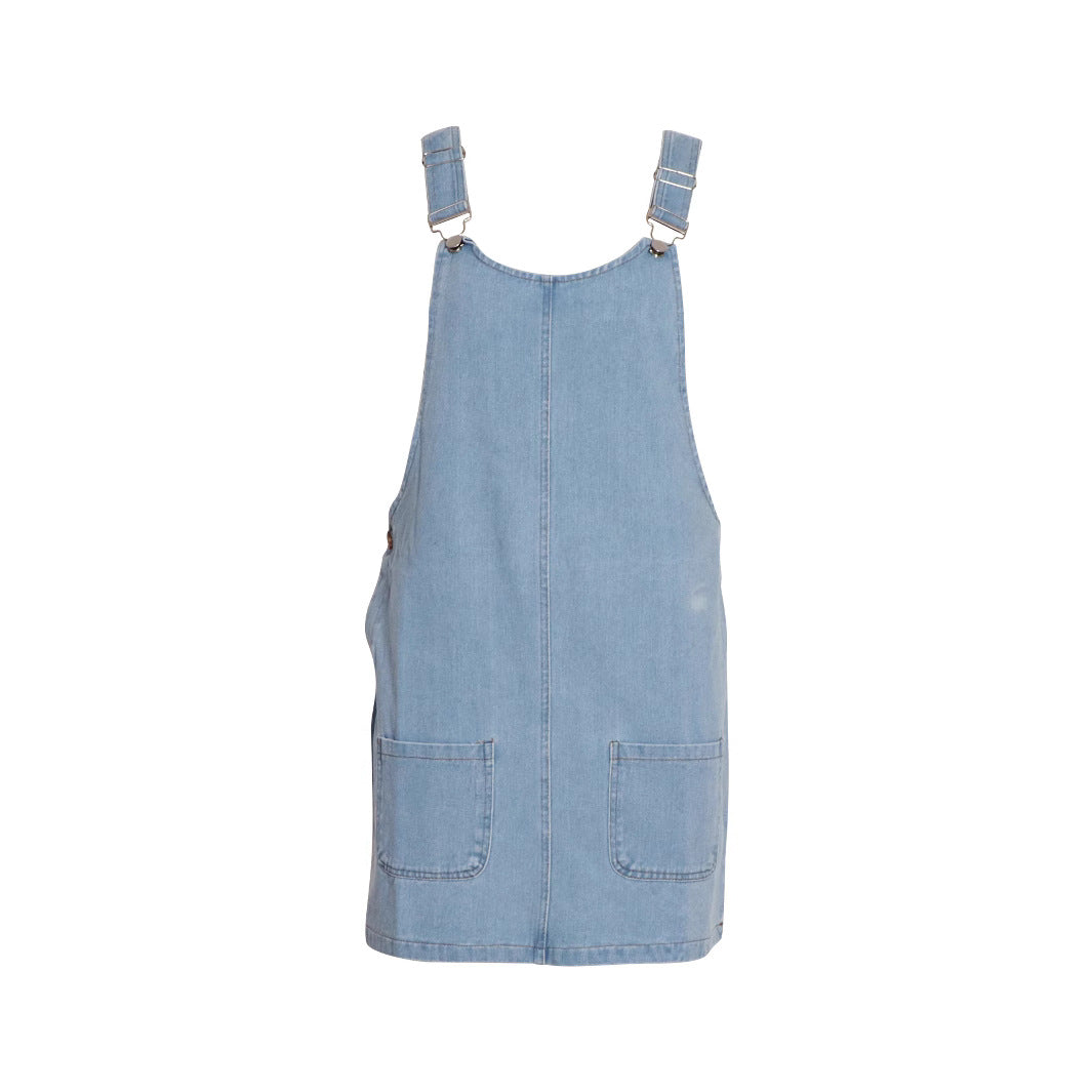 Women's Adjustable Strap Denim Overall Dress berg-feldt