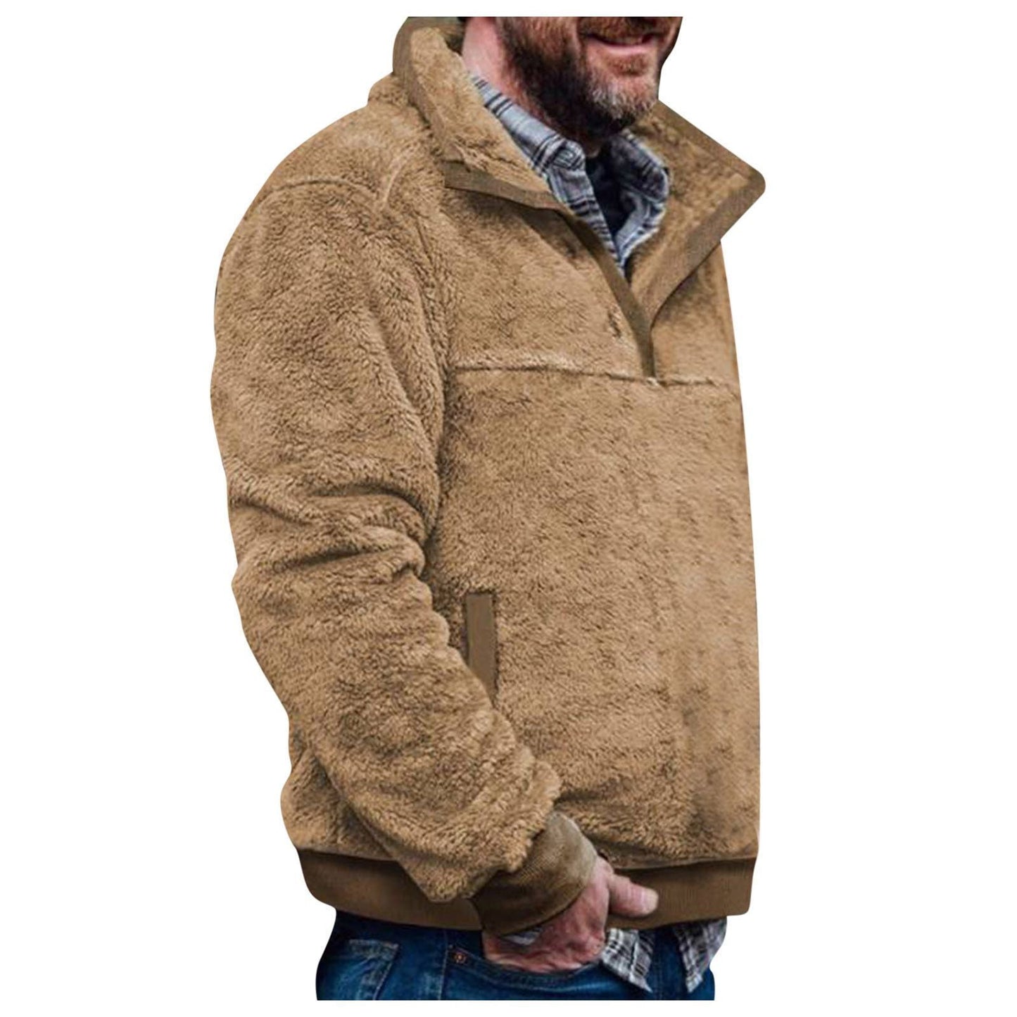 Herren Pulloverjacke mit farbenfrohem, geometrischem Design und praktischer Brusttasche Berg-Feldt