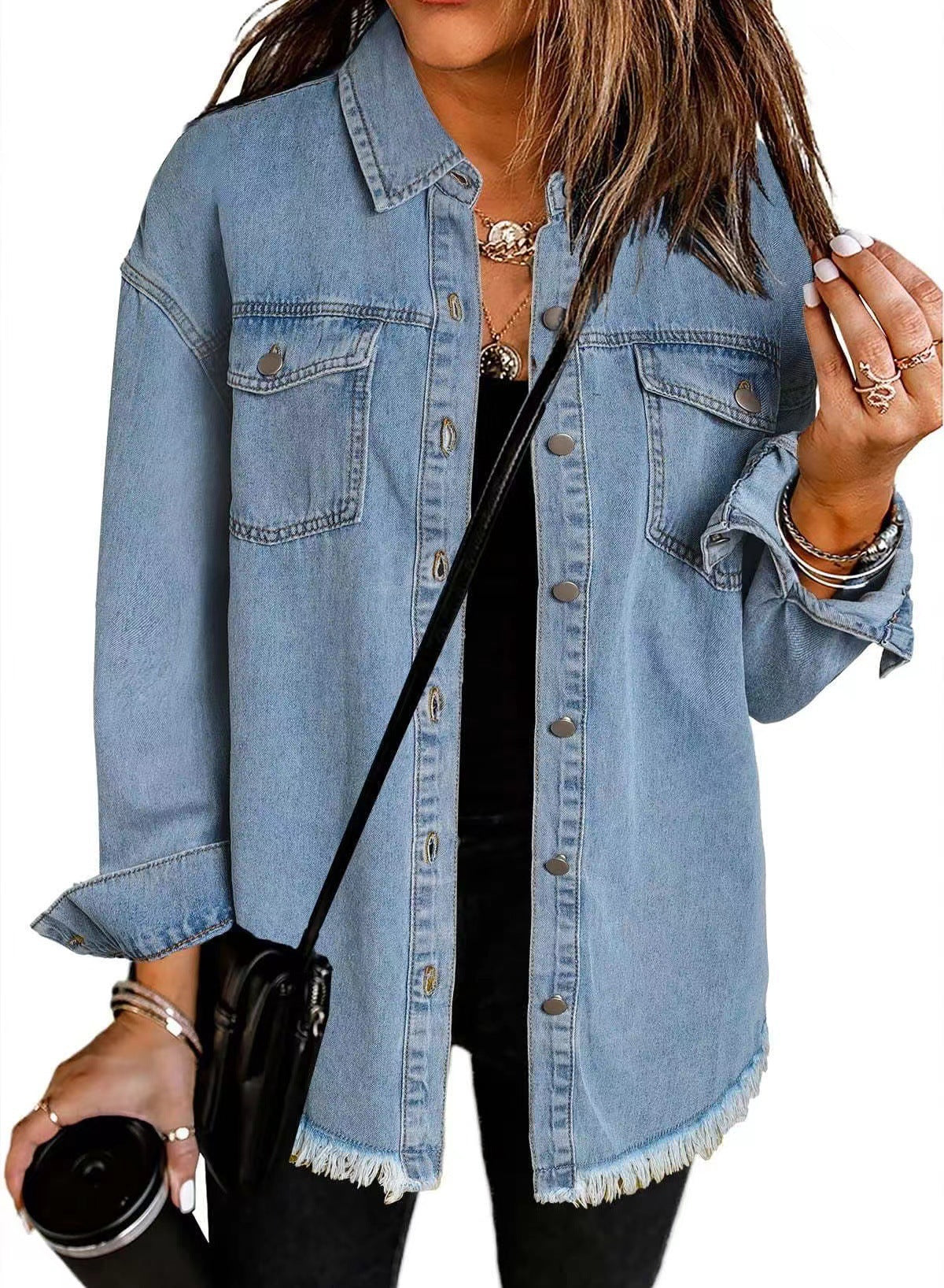 Women's Distressed Denim Western Jacket berg-feldt