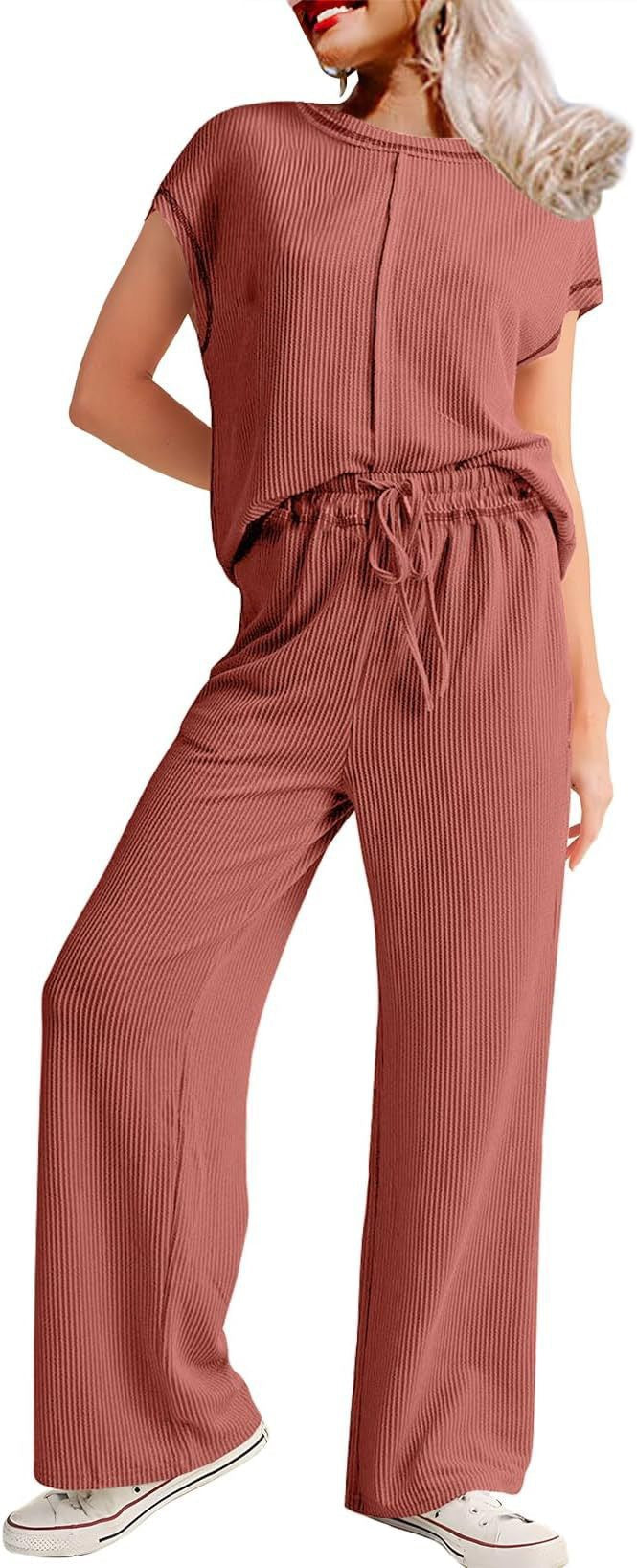 Weitbeiniger Damen-Jumpsuit aus Rippstoff, lässiger Schnitt von berg-feldt