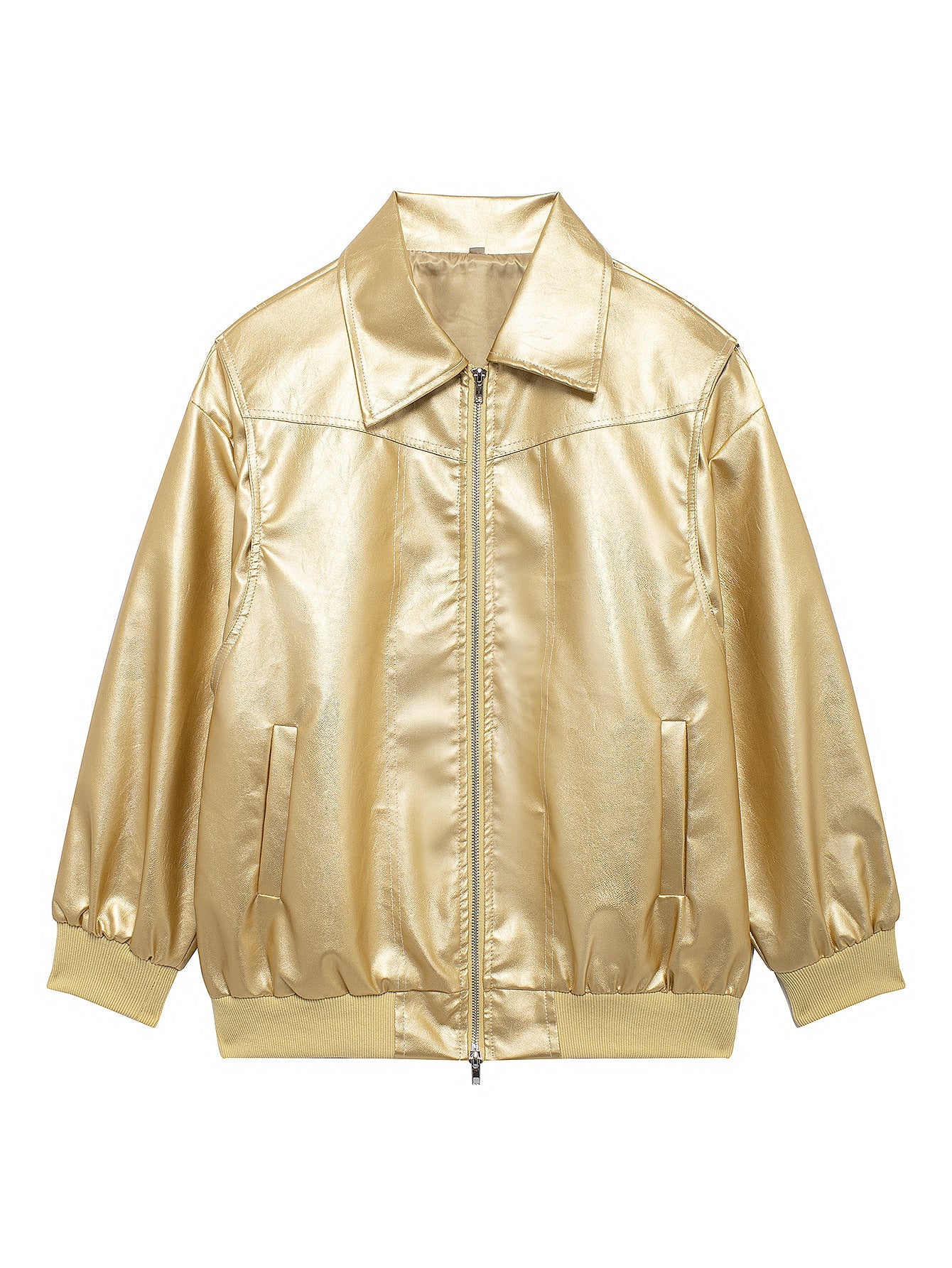 Blouson pour femme en similicuir coupe décontractée avec ourlet élastique Berg-Feldt