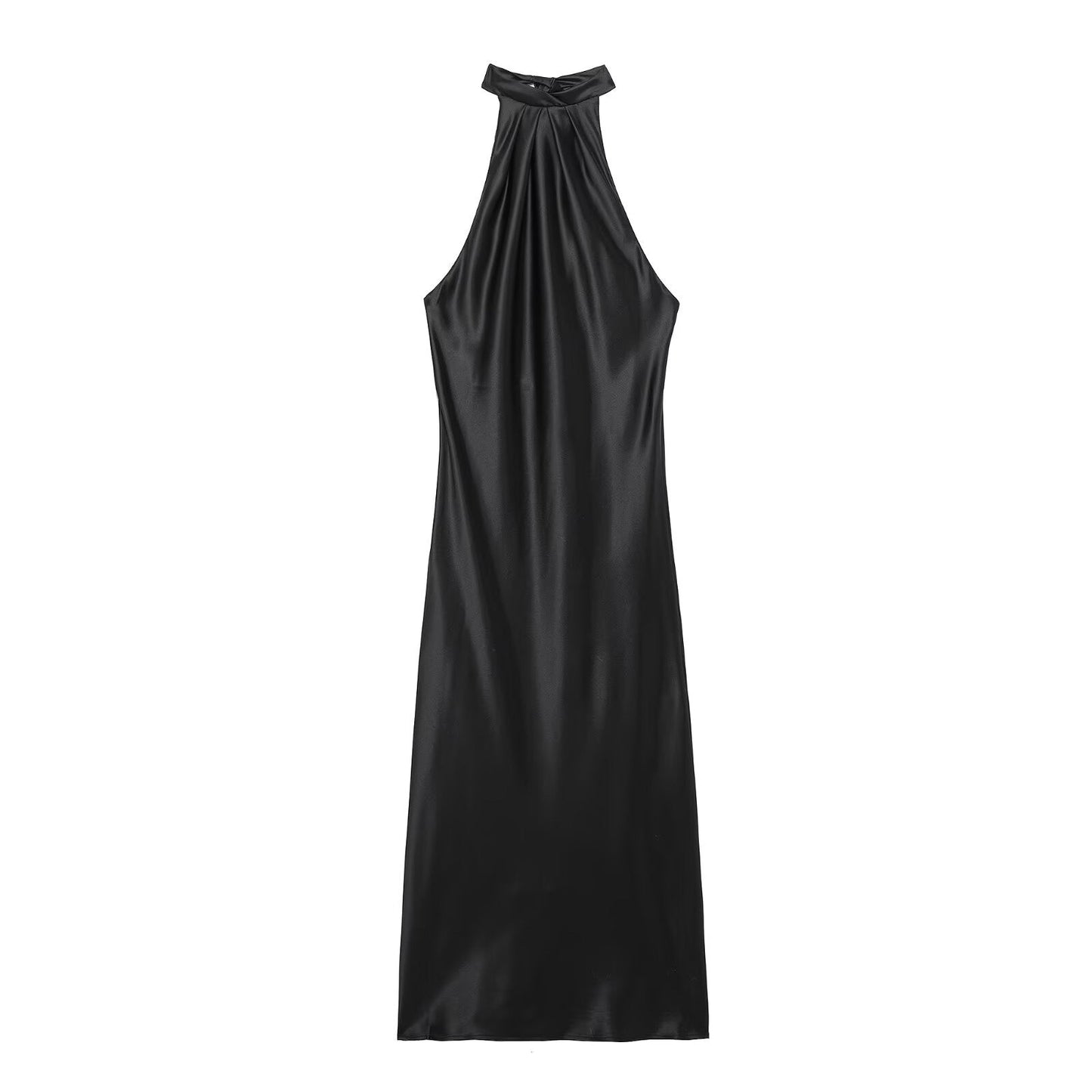 Robe longue en satin à col halter berg-feldt