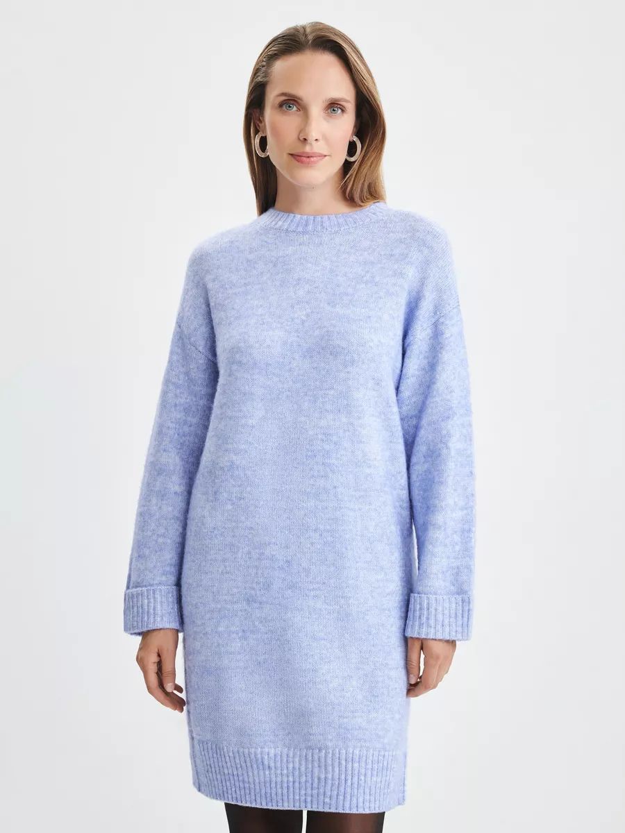 Robe en maille pour femme Berg-Feldt avec épaules oversize et ourlet côtelé