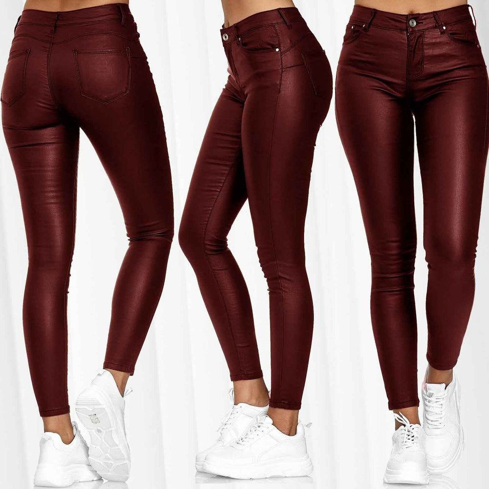 Legging en similicuir taille haute Berg-Feldt pour femme