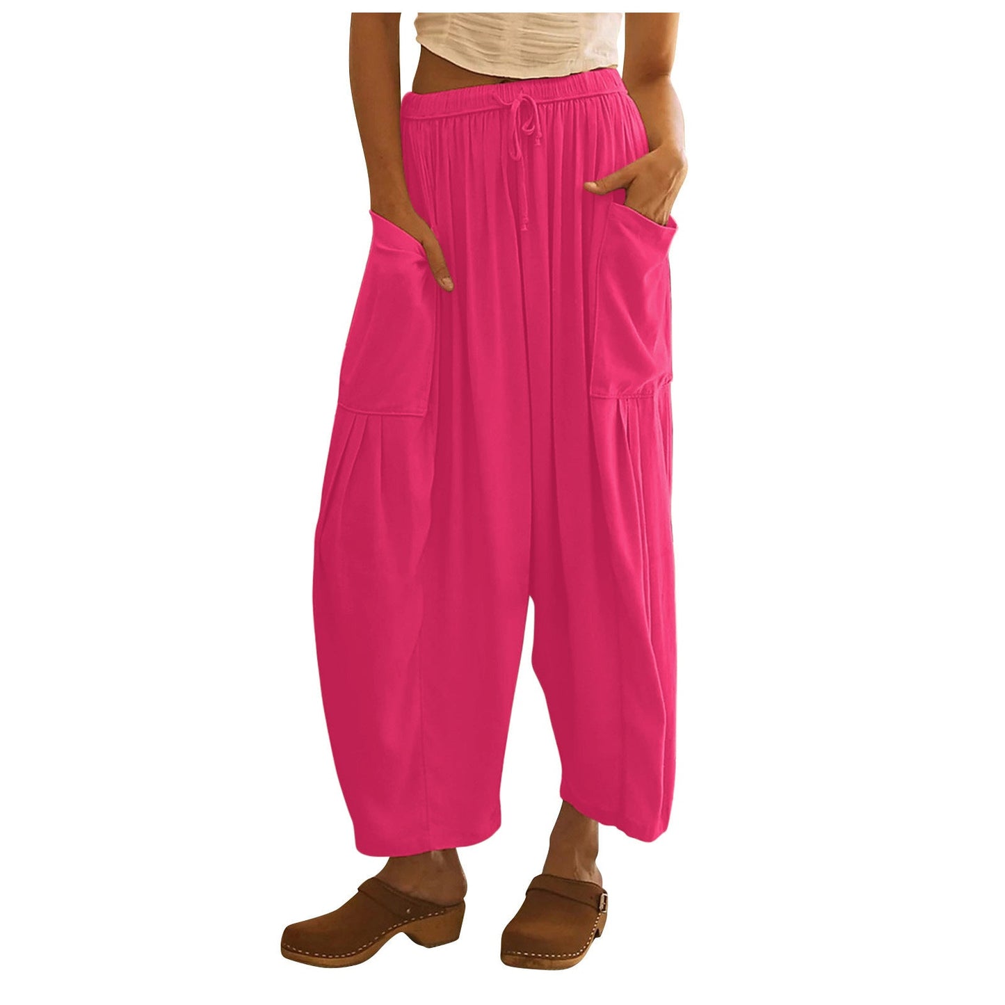 Weite Damenhose mit Seitentaschen und Gummibund von berg-feldt