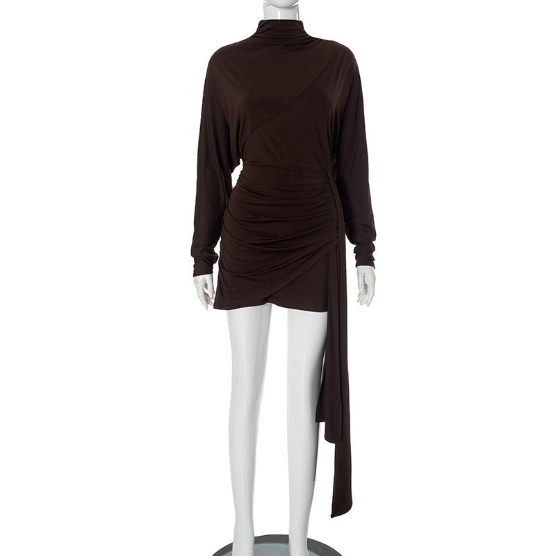 Asymmetrical draped mini dress by berg-feldt