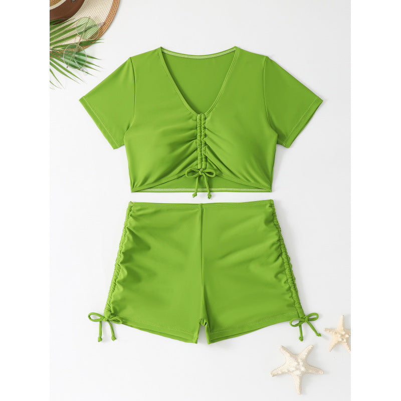 Wickel-Bademode Set für Damen: Crop-Top und Shorts von berg-feldt