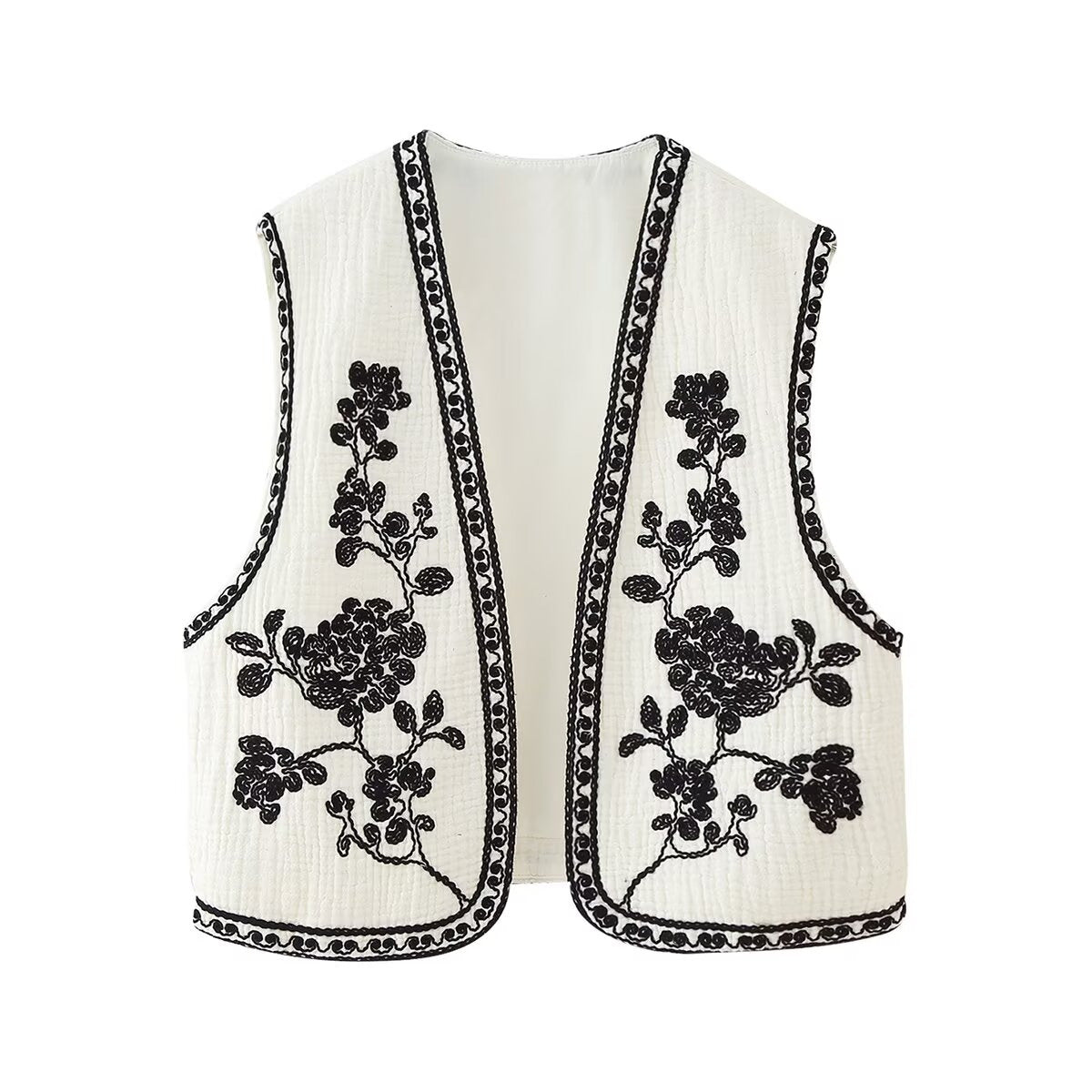 Gilet femme brodé de fleurs de berg-feldt