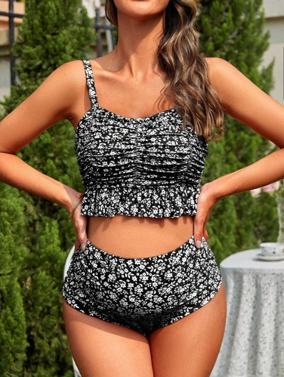 Ensemble bikini femme Berg-Feldt taille haute avec chemise à volants