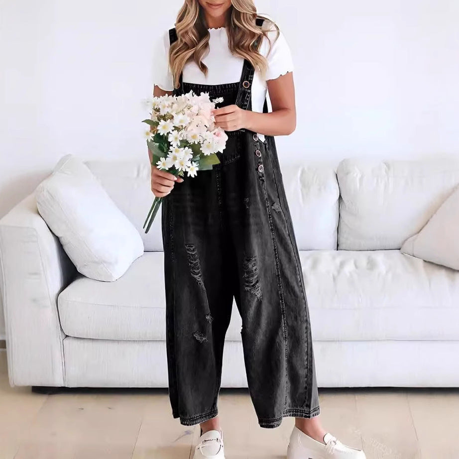 Women's Relaxed-Fit Denim Overalls berg-feldt