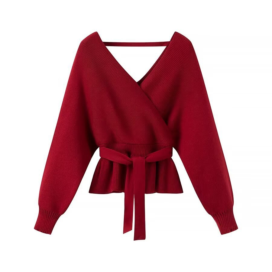 Wickeltop für Damen mit eleganter Schleife von berg-feldt