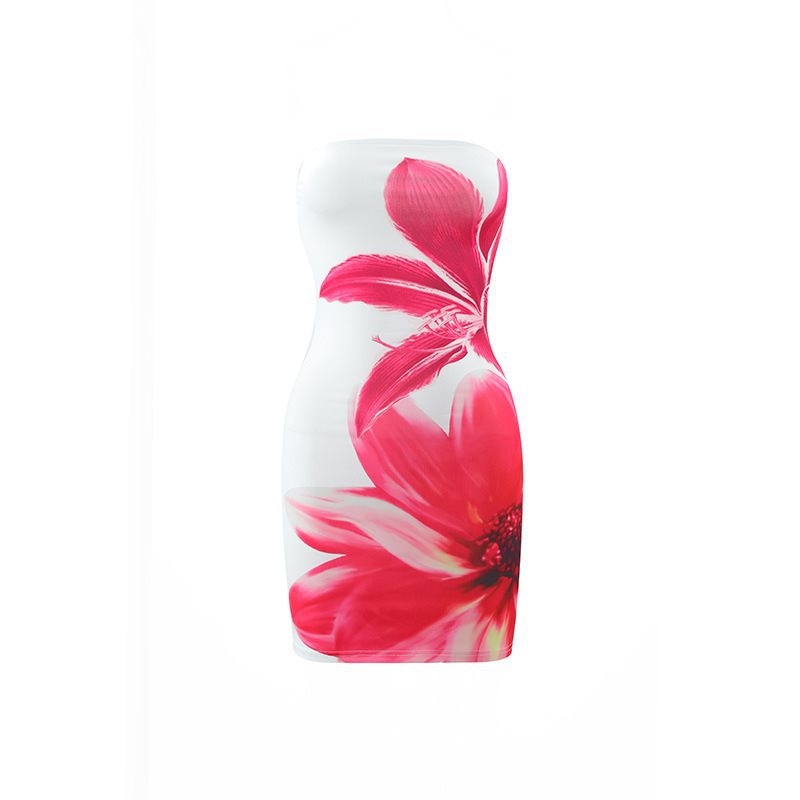 Robe longue sans manches à imprimé floral et taille élastique pour femme berg-feldt