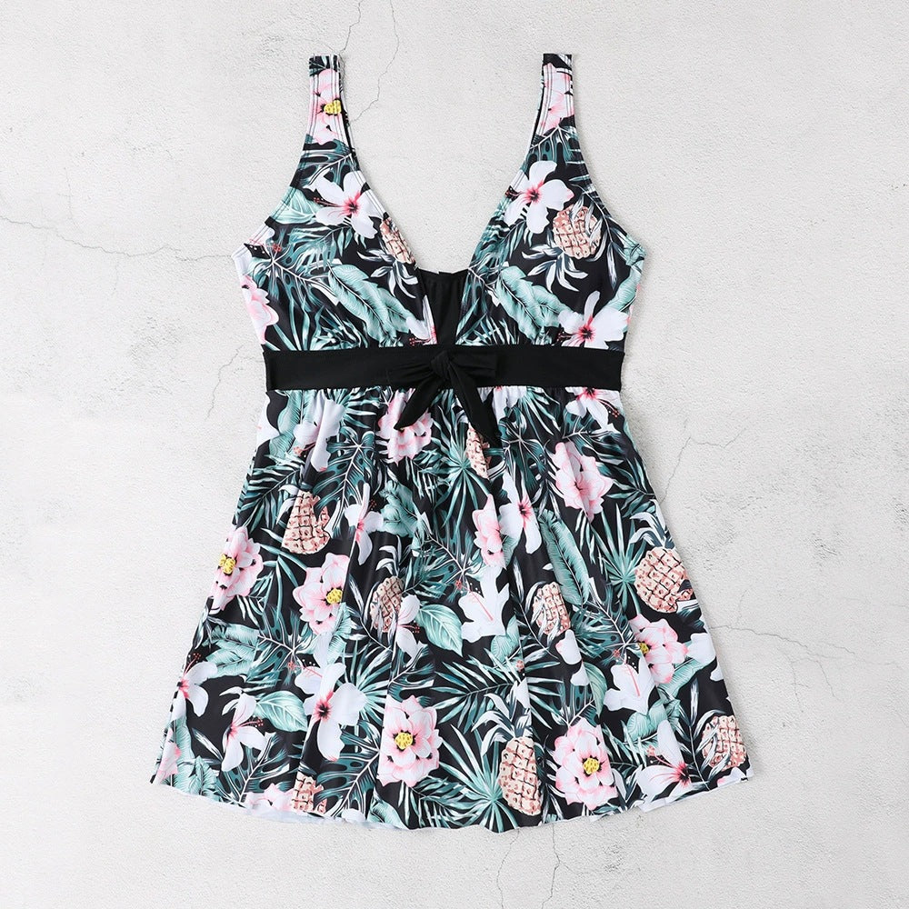 Wickelbadekleid für Damen, Blumenmuster von berg-feldt