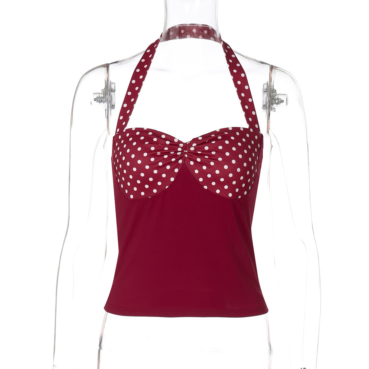 Wickel-Oberteil mit Neckholder für Damen von berg-feldt im verspielten Dottie-Design