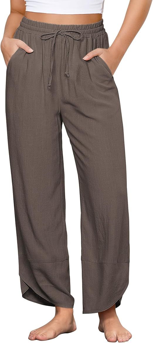 Bequeme, luftige Palazzohose für Damen mit elastischem Bund und Taschen von berg-feldt