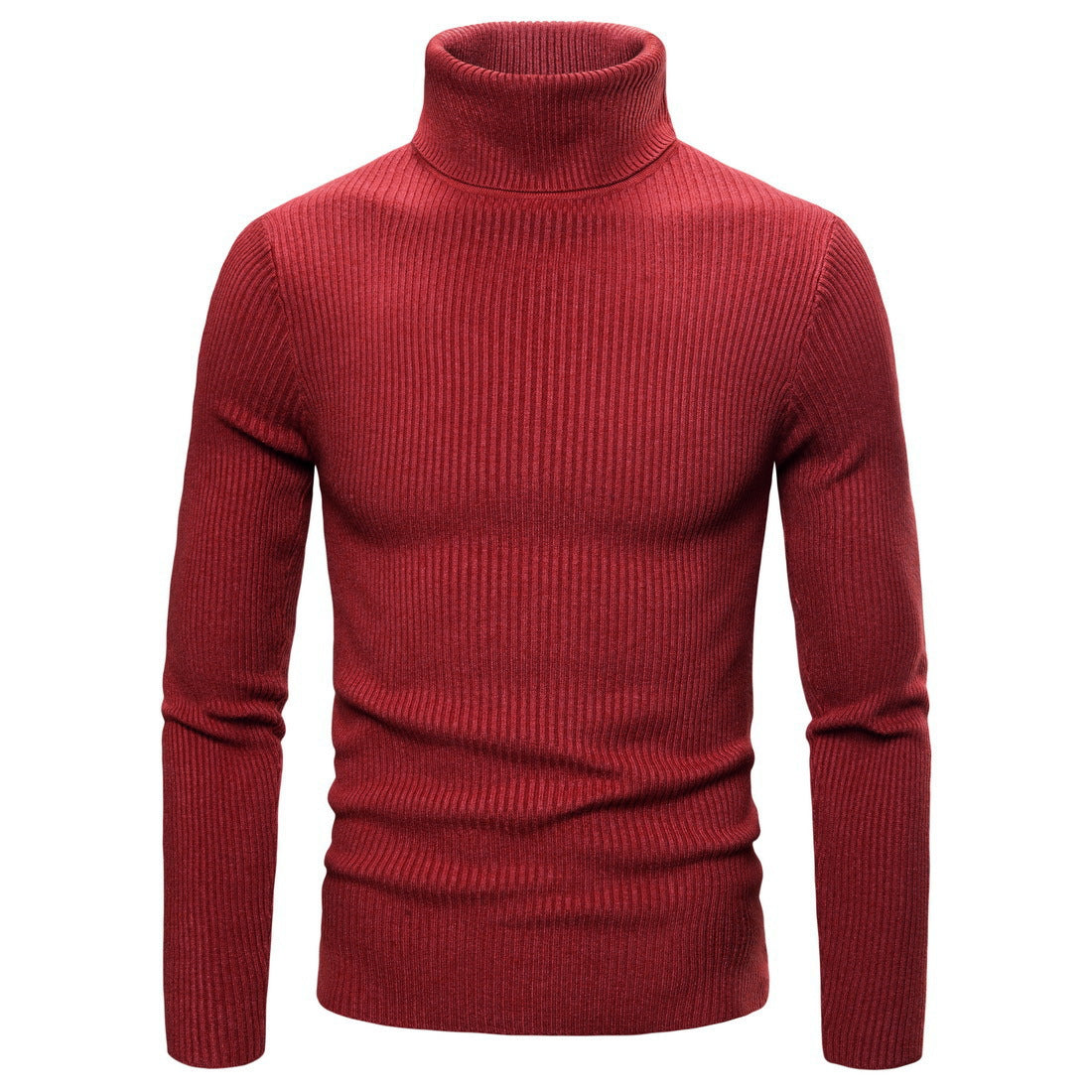 Herren Stehkragen Pullover aus feiner Rippenstrick Berg-Feldt
