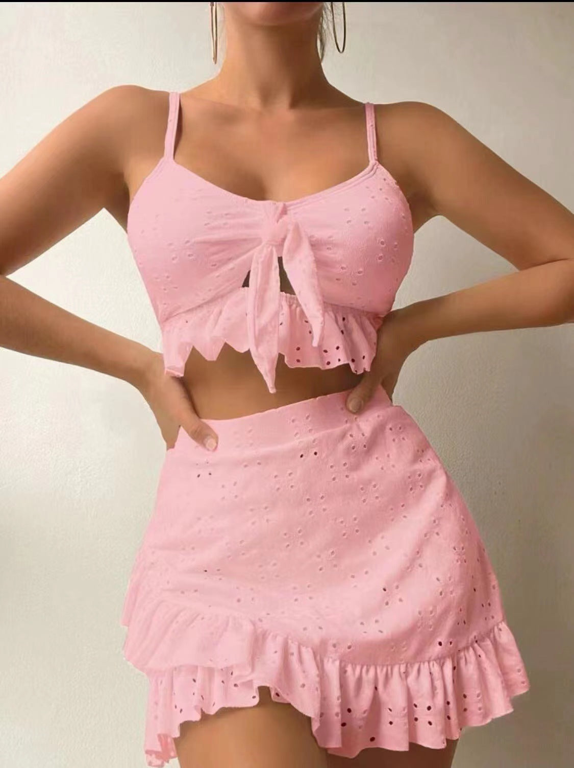 Ensemble Crop Top et Jupe Volant Fleuri pour Femme par berg-feldt