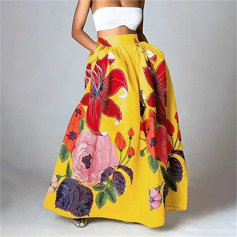 Jupe longue à motif floral élégante de berg-feldt