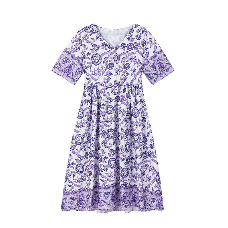 Robe d'été femme, coupe trapèze, motif floral de berg-feldt