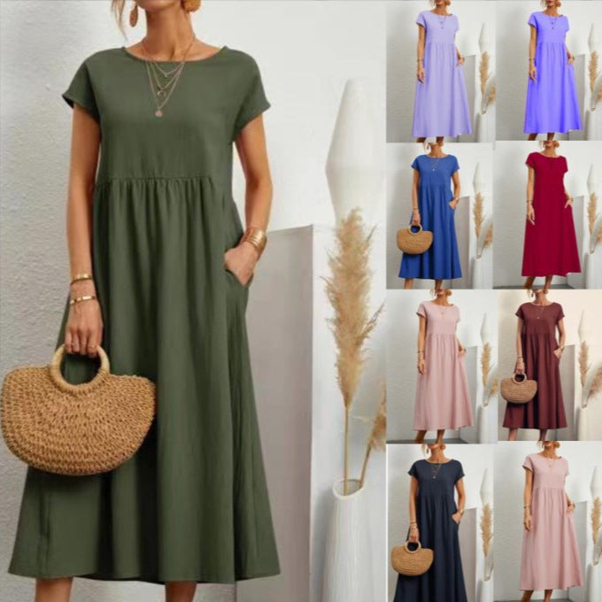 Maxikleid für Damen mit entspanntem Schnitt und Taschen von berg-feldt
- berg-feldt