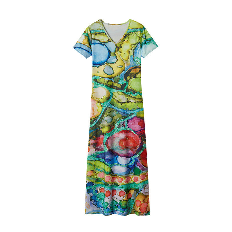 Women's Artistic Print Maxi Dress berg-feldt 1750652957
