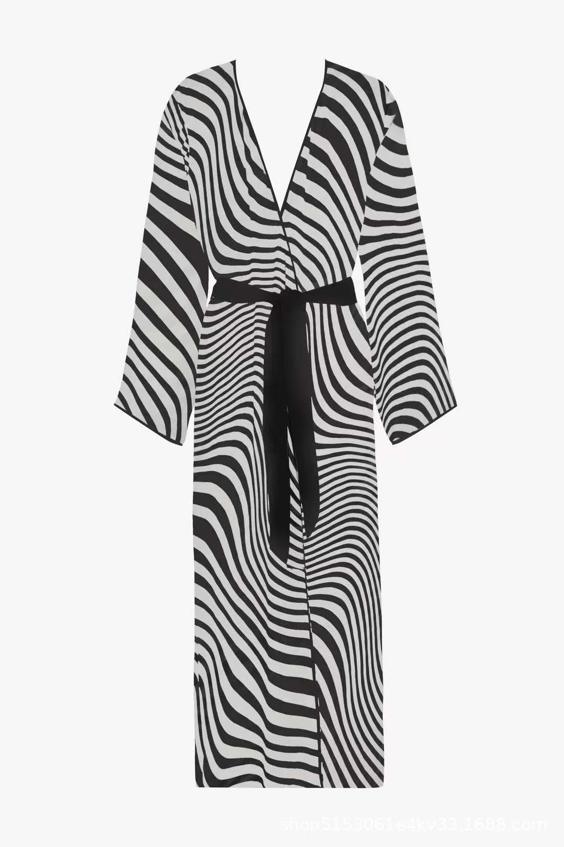 Kimono de plage pour femme avec imprimé animal exotique de berg-feldt