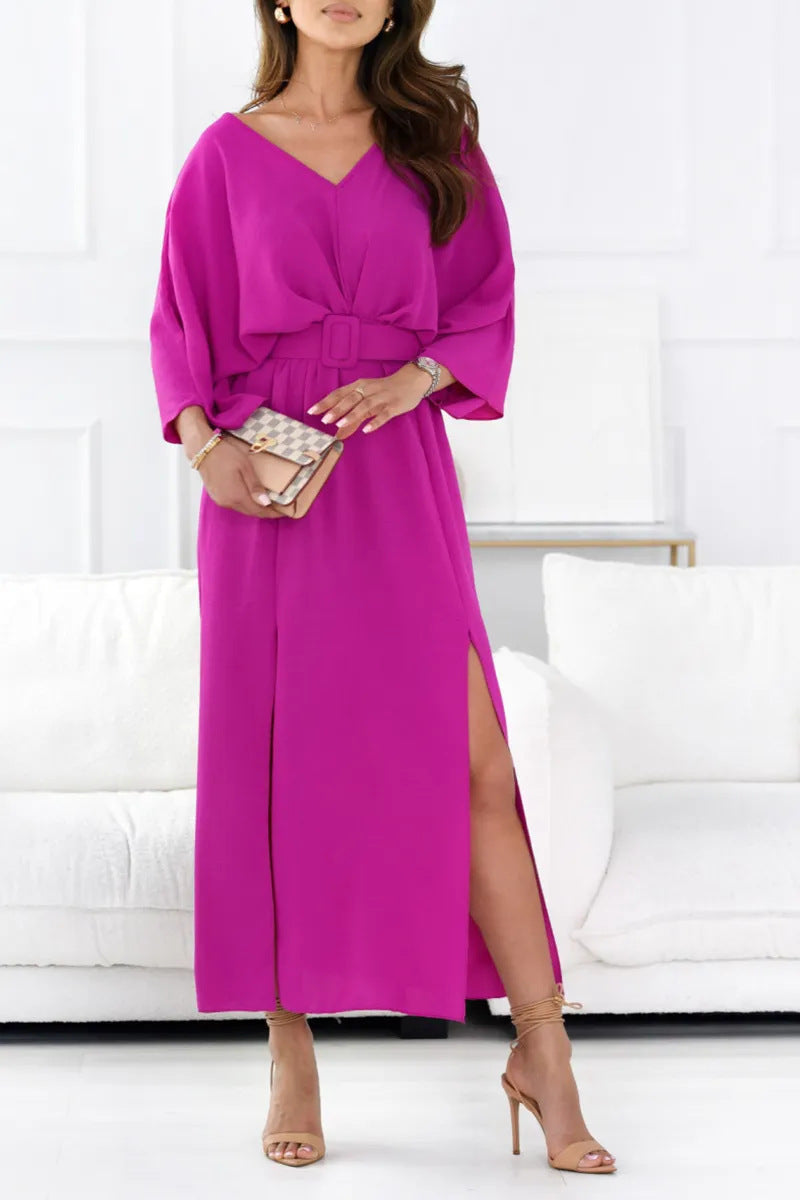 Elegantes Wickel-Maxikleid mit Gürtel von berg-feldt