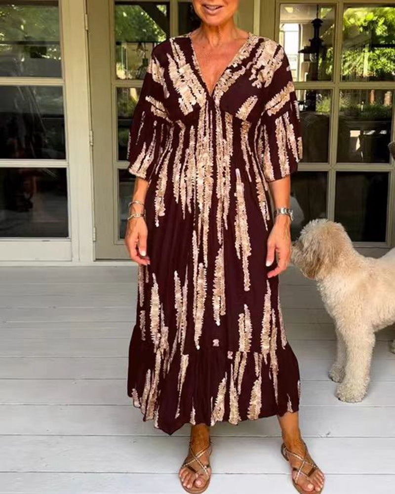 Wickel-Maxikleid mit weiten Ärmeln von berg-feldt