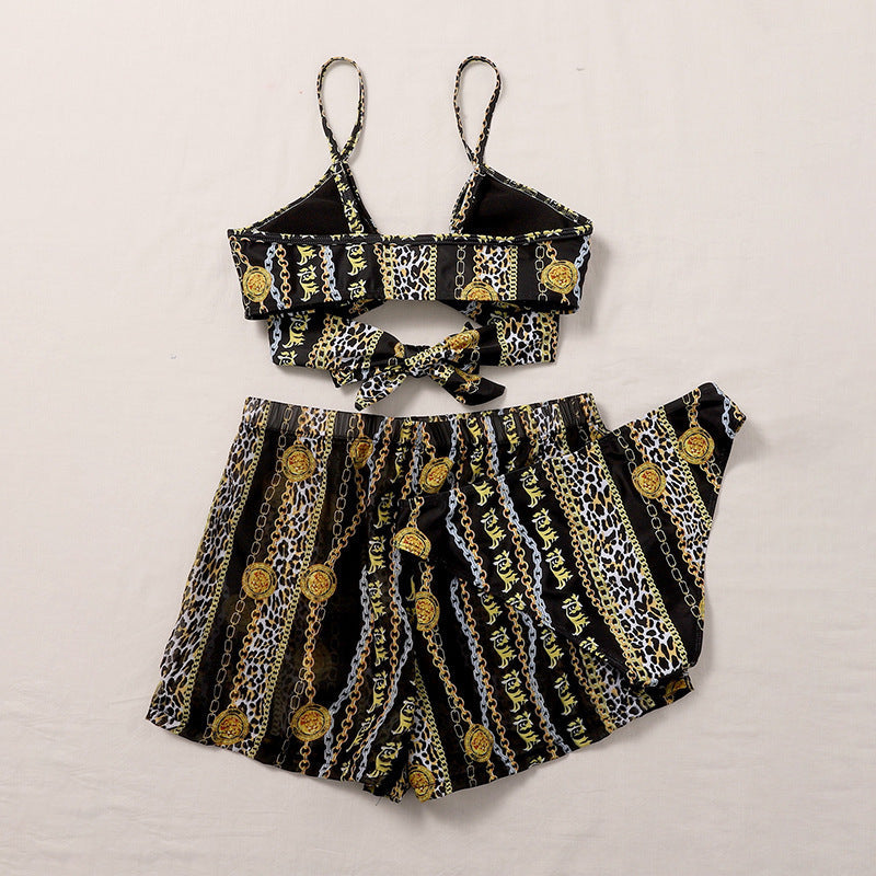Ensemble de bikini pour femme avec un magnifique imprimé léopard et un emballage créatif de berg-feldt