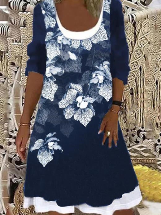 Robe Femme Berg-Feldt : motif floral & décolleté plongeant