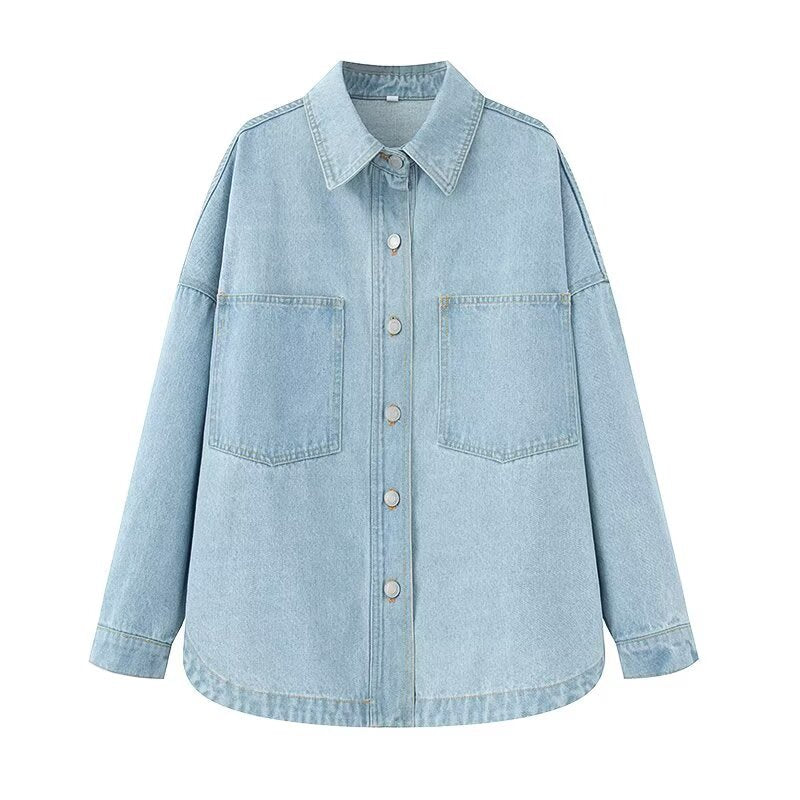 Women's Oversized Denim Utility Jacket by berg-feldt