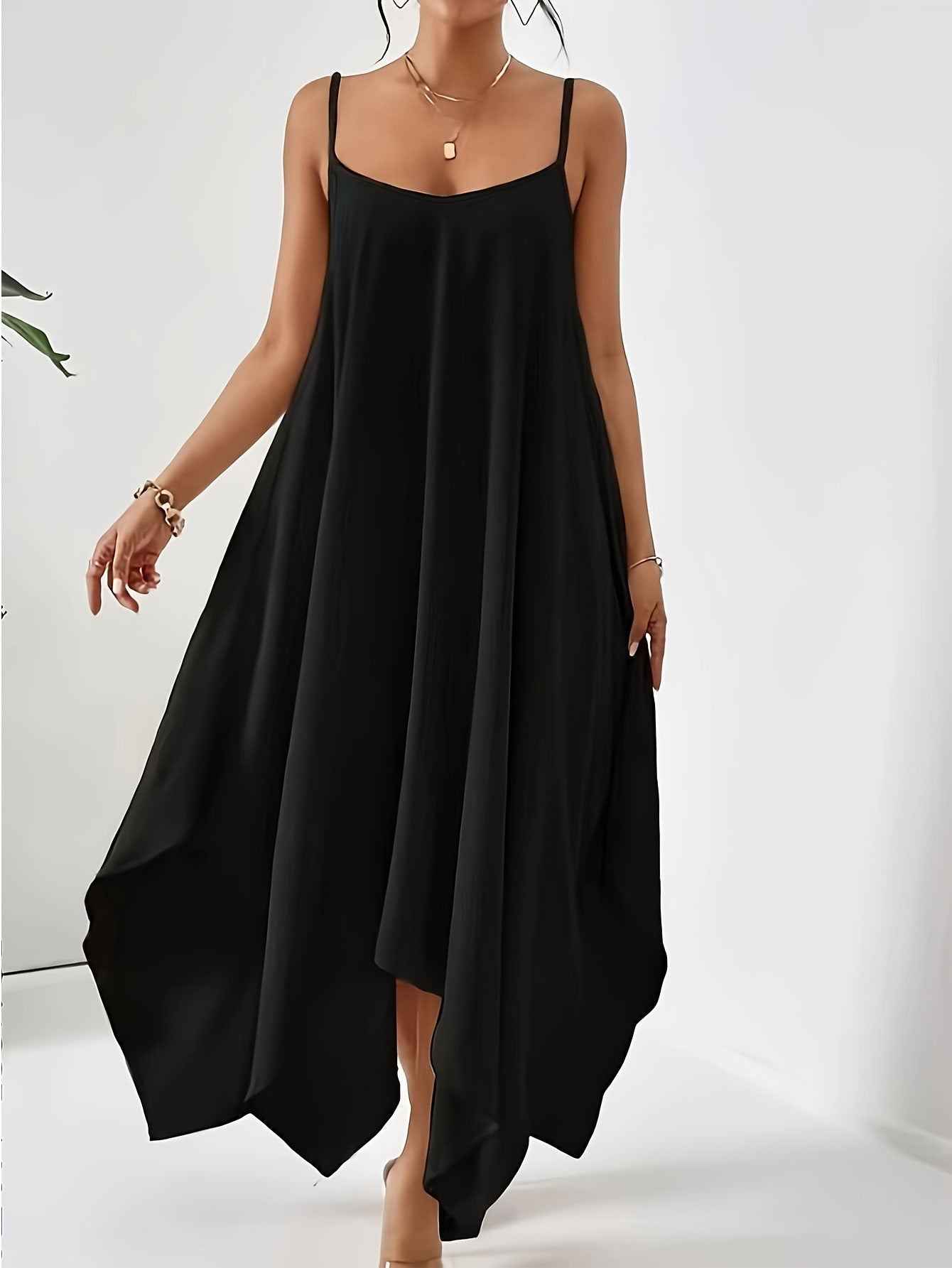 Asymmetrisches Maxikleid mit Spaghettiträgern von berg-feldt
