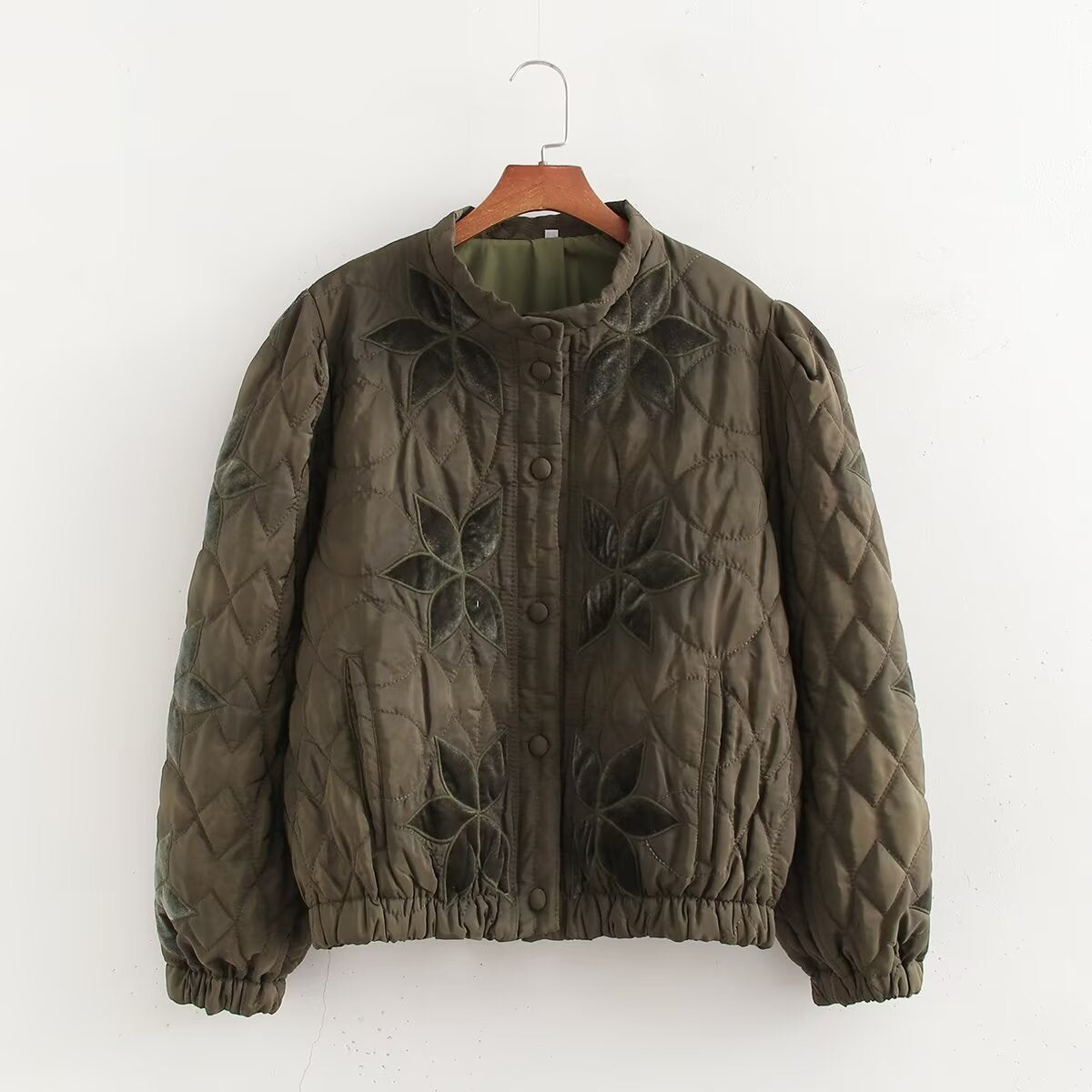 Women's quilted floral embroidered Berg-Feldt jacket